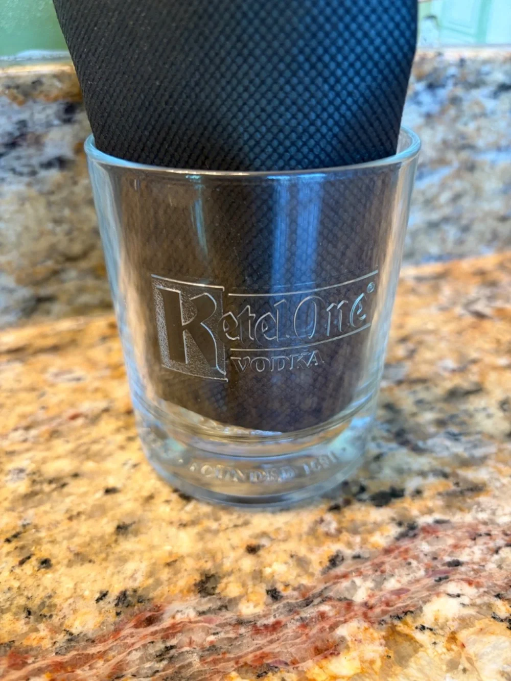 2 Kettle One Embossed Cocktail Glasses